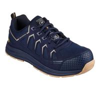 Skechers Malad Ii Esd Men's Navy Composite Toe/midsole Safety Work Trainer