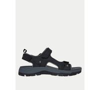 Skechers male Prewitt Rigdon Riptape Sandals - 9 - Black Mix, Black Mix,Brown Mix