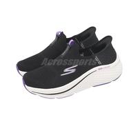 Skechers Women's Max Cushioning Elite 2.0 Eternal Hands Free Slip-ins Sneaker, Black/Purple, 8