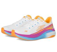 Skechers Max Cushioning Propulsion Women's Sneaker, White and Orange, 6 UK