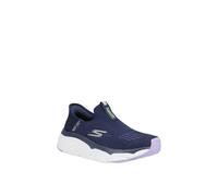 Skechers Women's Slip-ins Max Cushioning - Smooth Sneaker, Navy Textile Lavender Trim, 6 UK