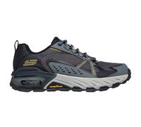 Skechers Men's Max Protect Walking Shoe, Black Leather/Synthetic/Mesh/Charcoal Trim, 6 UK