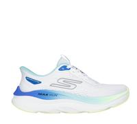 Skechers Women's Max Run Sneaker, White Textile/Multi Trim, 8 UK