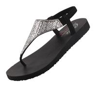 Skechers Meditation Glamorous Muse Women's Toe Separator Sandals, black silver, 6 UK
