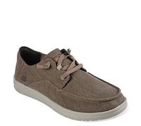 Skechers Melson Raymon Mens Canvas Slip On Moccasin, Brown, 7 UK