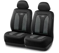 Skechers Memory Foam™ Car Seat Covers, Hexcomb Breathable Thick Seat Covers Two Front Seat Covers, Airbag Compatible, Automotive Comfort & Protection for Most Cars,Van,Trucks, SUVs (Grey)