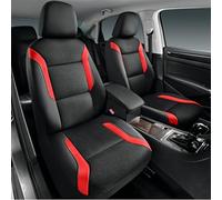 Skechers Memory Foam™ Car Seat Covers, Leather & Mesh Thick Car Seat Protection, Red Front Seat Cover, Airbag Compatible, Automotive Comfort & Protection for Most Cars, Trucks, SUVs
