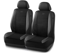 Skechers Memory Foam Seat Covers, Air Cool Mesh & Leather, Universal Fit, Black, Car, Truck, Van, SUV, Two Front