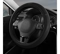 Skechers Memory Foam Steering Wheel Cover,Grade Protein Leather Steering Wheel Cover,Universal Anti-Slip Fit 14" 1/2-15" Car Wheel Cover for Men Women Fit Suvs,Vans,Sedans,Car,Trucks,Black