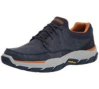 Skechers Men Respected-Loleto Moc Toe Bungee Lace Slip On, Navy, 10 UK