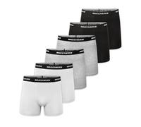 Skechers Men’s Tagless Boxer Briefs 6-Pack Athletic Fit, Moisture Wicking Cotton With Contoured Pouch, Breathable Multipack, White/Grey/Black, S