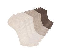 Skechers Men's 10 Pack Cushioned Low Cut Socks, Irish Cream/Chocolate Cake, 43-47