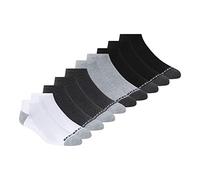 Skechers Men's 10 Pack No Show Socks Running, White/Black, One Size