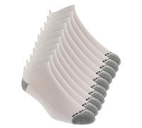 Skechers Men's 10 Pack No Show Socks Running, White Traditional, One Size