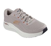 (7 UK Wide, Taupe/Orange) Skechers Mens 2.0 Road Wave Arch Fit Wide Trainers