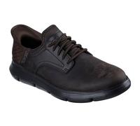Skechers Mens 2025 Garza Gervin Plain Toe Bungee Slip-Ins Leather Trainers