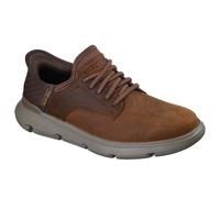 Skechers Mens 2026 Garza Gervin Plain Toe Bungee Slip-Ins Leather Trainers