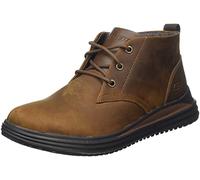 Skechers Men's 204670 CDB Sneaker, Dark Brown Leather, 8.5 UK