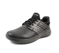 Skechers Delson Antigo 3 BBK Black Mens Slip-on Shoes 210308 in a Plain Leather in Size 10.5