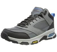 Skechers Men's 237215 Char Sneaker, Charcoal Leather/Mesh/Trim, 8 UK
