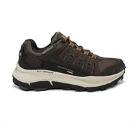 Skechers Men's 237501 BROR Sneaker, Brown Leather/Mesh/Orange Trim, 7 UK
