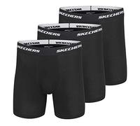 Skechers Men's 3-Pack Boxer Briefs, Black, S
