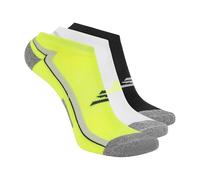 Skechers Men's 3-Pack Performance Golf Low Cut Socks, Odor Control & Mesh Ventilation, Safety Yellow/White/Black, 10-13