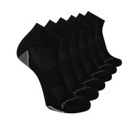 Skechers Men's 6 Pack Quarter Crew Socks, Black, 10-13