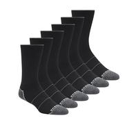 Skechers Men's 6 Pack Work Crew Socks, Black, 9-13 UK