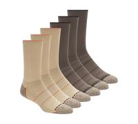 Skechers Men's 6 Pack Work Crew Socks, Sand, 9-13 UK