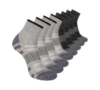 Skechers Men's 8-pack Work Collection High Quarter Crew Socks, Extra Cushion & Mesh Ventilation Socks