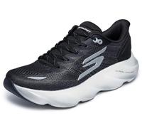 Skechers Men's Aero Burst Sneaker in Black/White, Size 12 | Textile/Synthetic, Vegan, Machine Washable , Arch Fit , Hyper Burst