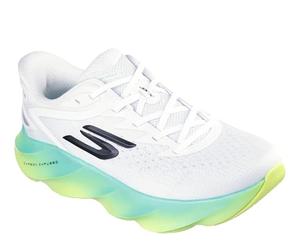 Skechers Men's Aero Burst Slip Ins Running Trainer, White/Multi, 6 UK
