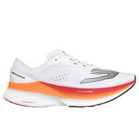 Skechers Men's Aero Razor Sneaker in White/Black/Orange, Size 6 | Textile/Synthetic, Vegan, Arch Fit , Hyper Burst