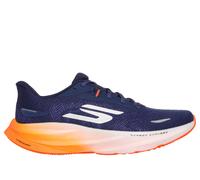 Skechers Men's Aero Spark Sneaker in Navy Blue/Orange, Size 9.5 | Textile/Synthetic, Vegan, Machine Washable , Arch Fit , Hyper Burst