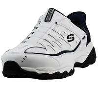 Skechers Men's Afterburn M. Fit Grill Captain Loafer, White/Navy, 11