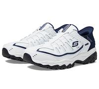 Skechers Men's Afterburn M. Fit Grill Captain Loafer, White/Navy, 12 UK X-Wide