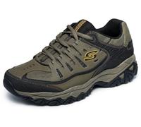 Skechers Men's Afterburn M. Fit WontedLoafer | Relaxed memory foam, air-cooled, slip-on design, leather and mesh upper, no knot cut