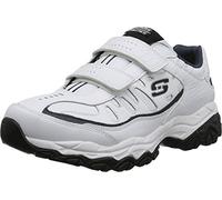 Skechers Men's Afterburn Memory Fit-Final Cut Sneaker, White/Navy, 11 UK