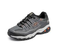 Skechers Men's Afterburn Memory-Foam Lace-up Sneaker, Charcoal, 11.5 D (M)