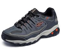 Skechers Men's Afterburn Memory-Foam Lace-up Sneaker, Charcoal, 8.5 D (M)