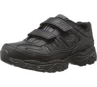 Skechers Men's Afterburn Strike Memory Foam Velcro Sneaker, Black, 7.5 UK X-Wide