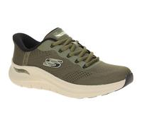 Skechers Men's Arch FIT 2.0 LESTUR Trainers, Olive Mesh/Black Synthetic, 9 UK