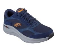 Skechers Men's Arch Fit 2.0 The Keep Sneaker, Navy Suede/Mesh/Duraleather/Trim, 12 UK