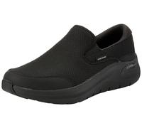 Skechers Men's Arch Fit 2.0 Vallo Slip-On Sneakers, Black Mesh/Leather, 9 UK