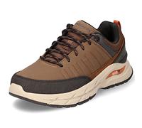 Skechers Men's Arch FIT Baxter YOREN Sneaker, Dark Brown Leather W/Synthetic, 6.5 UK