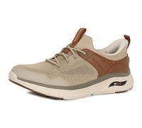 Skechers Men's Arch Fit Crosser-Emeric Sneaker, Taupe/Brown, 6 UK