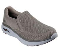 Skechers Men's Arch Fit Crosser Locke Sneaker, Taupe Mesh, 8 UK