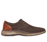 Skechers Men's Arch Fit Darlo - Weedon Slip-On Shoes in Olive/Brown, Size 10.5 | Textile/Synthetic/Metal, Vegan