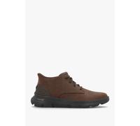 (Brown, 12 (Adults')) Skechers Arch Fit Garza Ridley Leather Men's Cocoa Ankle Boots